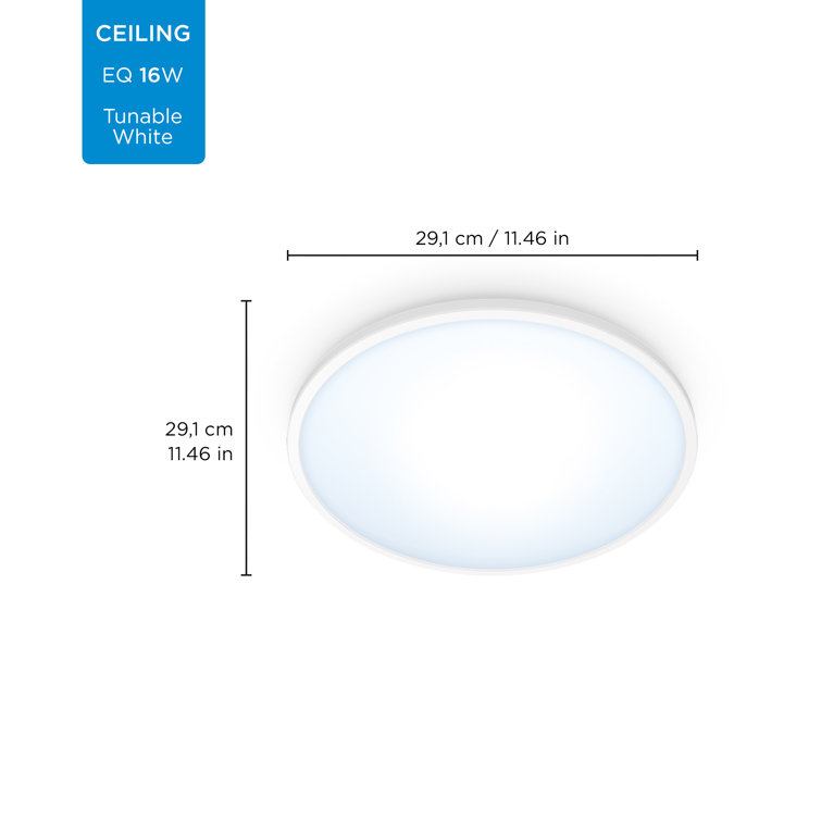 Philips Hue Superslim Wiz Ceiling W B Rd K Tw Wayfair Co Uk